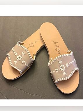 Jack Rogers Sandal Sz 8 M Sanibel Slides Lightweight Sandals Dove Gray